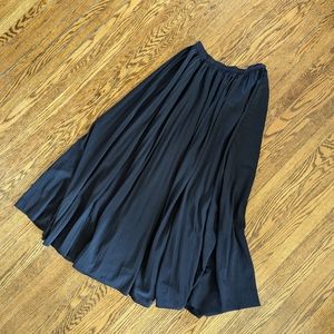 French Connection Pleated NAVY High Waisted Full Maxi Skirt